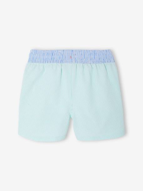 Maillot de bain garçon bleu+Rayé vert d'eau/blanc 9 - vertbaudet enfant 