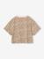 T-shirt fille cropped manches courtes beige+écru+rayé violet+rose poudré 3 - vertbaudet enfant 