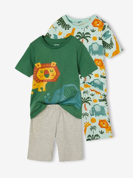 Lot de 2 pyjashorts garçon savane bleu pétrole 1 - vertbaudet enfant 