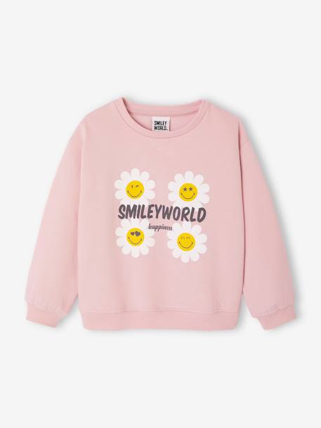 Sweat SMILEYWORLD Fille rose pâle 1 - vertbaudet enfant 