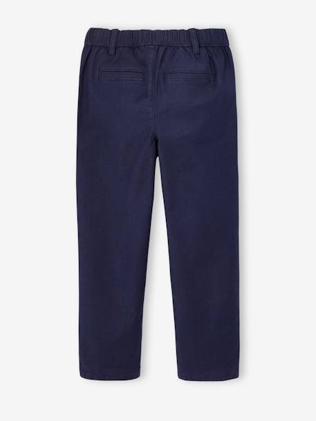 Pantalon garçon esprit chino facile à enfiler beige+marine 11 - vertbaudet enfant 