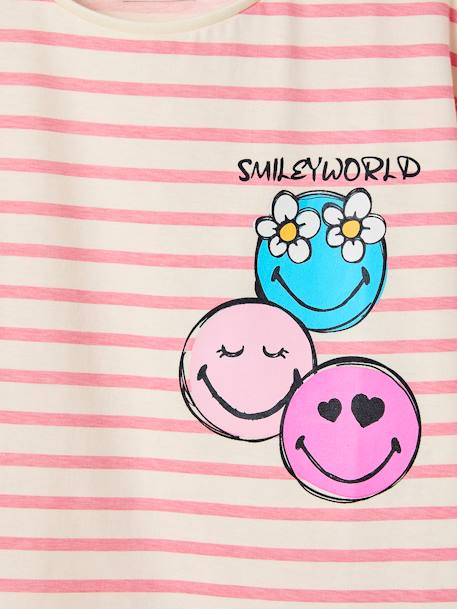 T-Shirt rayé SMILEYWORLD rayé rose 3 - vertbaudet enfant 