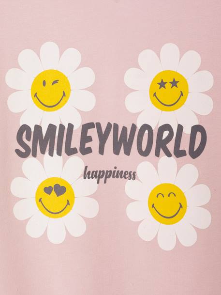 Sweat SMILEYWORLD Fille rose pâle 3 - vertbaudet enfant 