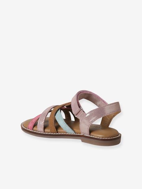 Sandales scratchées cuir enfant collection maternelle multicolore 3 - vertbaudet enfant 