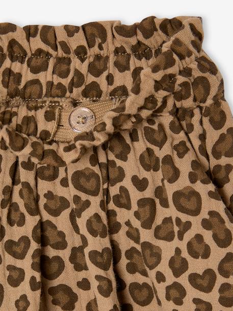 Jupe fille en gaze de coton beige+bleu grisé+rose+vert sauge+vieux rose+violet 4 - vertbaudet enfant 