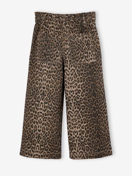 Pantalon fille large imprimé Fleurs multicolore+Léopard beige+vanille+Zébré chocolat 7 - vertbaudet enfant 