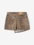 Jupe short asymétrique motif léopard fille beige 3 - vertbaudet enfant 