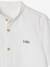Chemise en lin col Mao garçon blanc+vert sauge 6 - vertbaudet enfant 