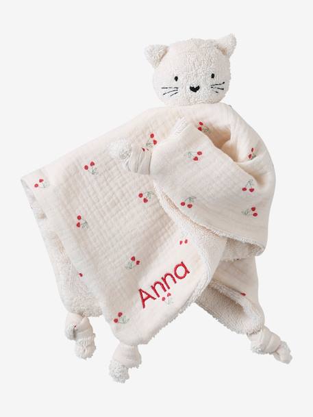 Coffret doudou personnalisable + anneaux de dentition + lange avec mallette CHERRY rouge 5 - vertbaudet enfant 