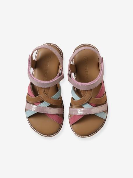 Sandales scratchées cuir enfant collection maternelle multicolore 4 - vertbaudet enfant 