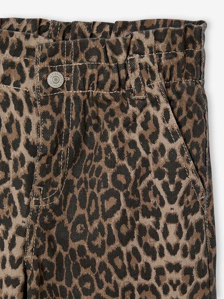 Pantalon fille large imprimé Fleurs multicolore+Léopard beige+vanille+Zébré chocolat 8 - vertbaudet enfant 