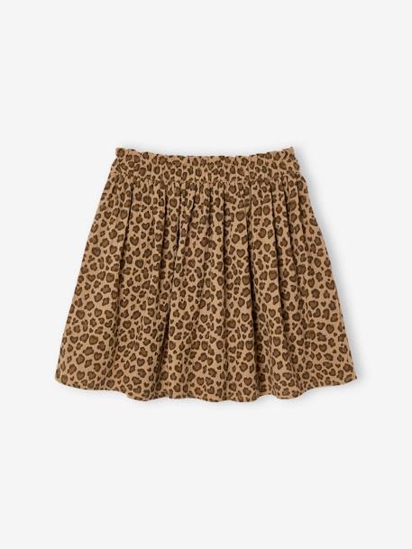 Jupe fille en gaze de coton beige+bleu grisé+rose+vert sauge+vieux rose+violet 2 - vertbaudet enfant 