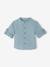 Chemise manches retroussables bébé bleu grisé+ocre 2 - vertbaudet enfant 