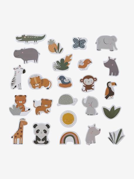 Set de 24 stickers de bain avec filet TANZANIE jaune 1 - vertbaudet enfant 