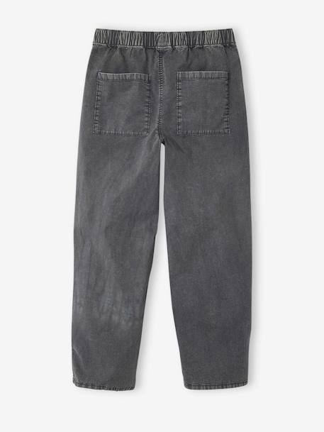 Pantalon garçon large effet délavé anthracite 3 - vertbaudet enfant 