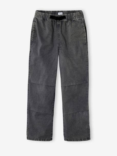 Pantalon garçon large effet délavé anthracite 8 - vertbaudet enfant 