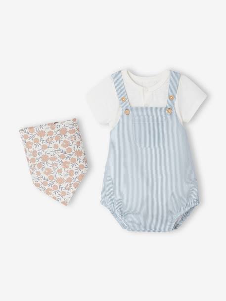 Ensemble naissance barboteuse, body et foulard écru 1 - vertbaudet enfant 