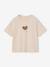 T-shirt fille imprimé manches courtes anthracite+jaune pâle+Léopard+sable+vanille 19 - vertbaudet enfant 