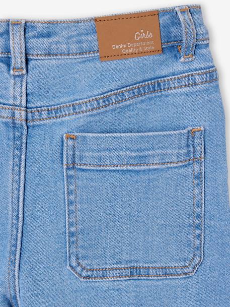 Jean fille évasé bleu clair+bleu moyen 8 - vertbaudet enfant 