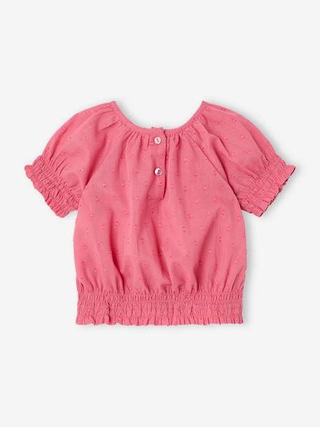 Blouse à plumetis bébé fraise 2 - vertbaudet enfant 