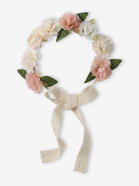 Couronne de fleurs bohême fille Pastels et écru 4 - vertbaudet enfant 