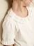 Tee-shirt fille col en broderie anglaise coton bio écru 4 - vertbaudet enfant 