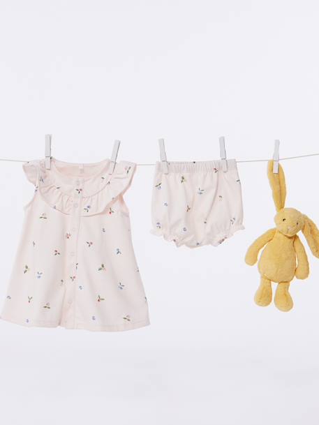 Robe bébé + bloomer imprimés fruits blush 1 - vertbaudet enfant 