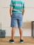 Bermuda chino garçon bleu+corail 3 - vertbaudet enfant 