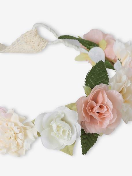 Couronne de fleurs bohême fille Pastels et écru 3 - vertbaudet enfant 