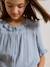 Chemise fille en gaze - coton biologique bleu jean+vert sauge 6 - vertbaudet enfant 