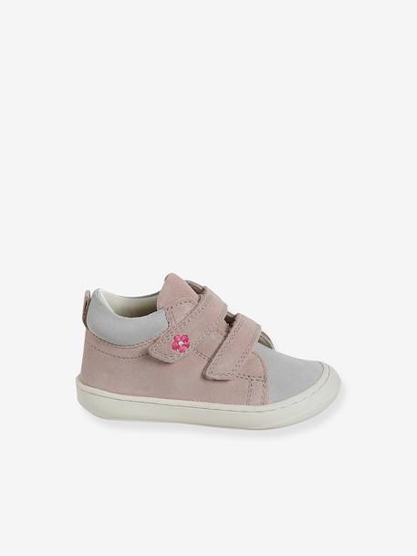 Chaussures premiers pas bébé velcro beige imprimé+bleu imprimé+bois de rose+bronze+lot rose+mauve+or+rose+rose imprimé+rose poudré+turquoise+vert imprimé 27 - vertbaudet enfant 