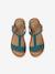 Sandales cuir fille Light gold+marron+marron imprimé+turquoise 23 - vertbaudet enfant 