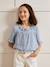 Chemise fille en gaze - coton biologique bleu jean+vert sauge 5 - vertbaudet enfant 