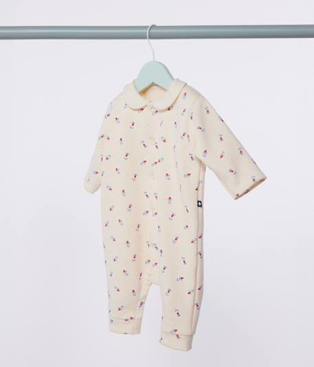 Combinaison longue en molleton bébé vanille 5 - vertbaudet enfant 