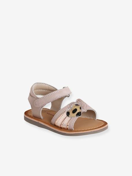 Sandales scratchées en cuir bébé lot rose 1 - vertbaudet enfant 