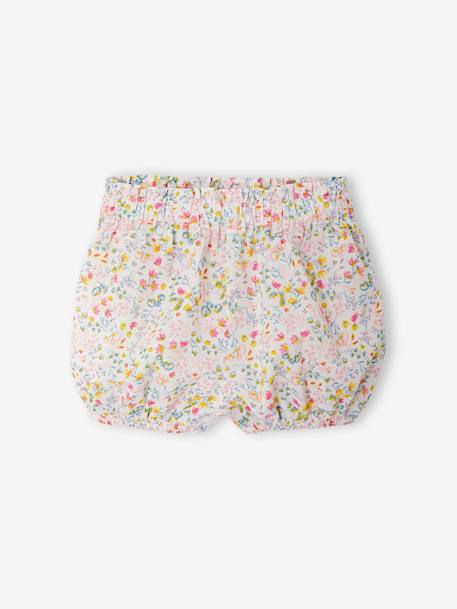 Ensemble short et T-shirt naissance fleuri rose 3 - vertbaudet enfant 