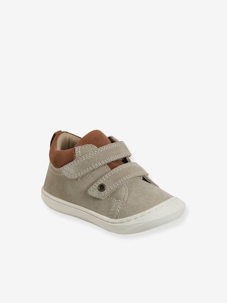 Chaussures premiers pas bébé velcro beige+bleu+bleu électrique+chocolat+lot beige+lot marron+lot vert+marron+ocre+vert+vert sauge 1 - vertbaudet enfant 