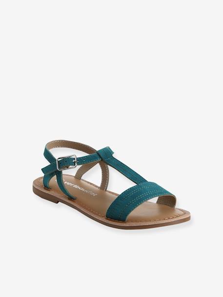 Sandales cuir fille Light gold+marron+marron imprimé+turquoise 20 - vertbaudet enfant 