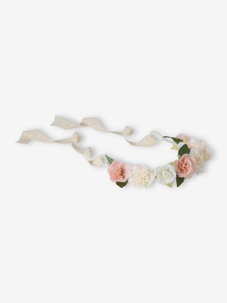 Couronne de fleurs bohême fille Pastels et écru 2 - vertbaudet enfant 