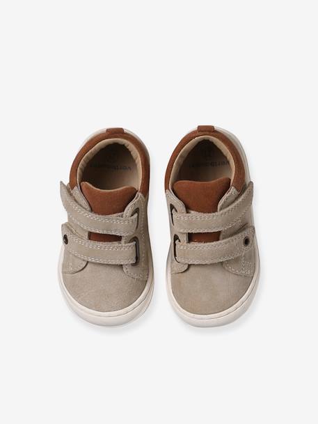 Chaussures premiers pas bébé velcro beige+bleu+bleu électrique+chocolat+lot beige+lot marron+lot vert+marron+ocre+vert+vert sauge 4 - vertbaudet enfant 