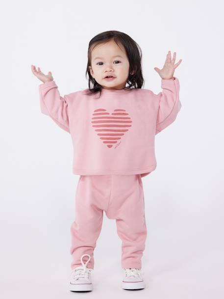 Sweat bébé en coton uni rose 4 - vertbaudet enfant 