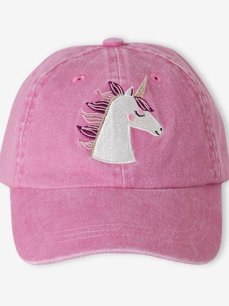 Casquette brodée « Licorne » fille Rose 4 - vertbaudet enfant 