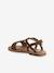 Sandales cuir fille collection maternelle JAUNE CLAIR METALLISE+marron+marron imprimé+turquoise 8 - vertbaudet enfant 