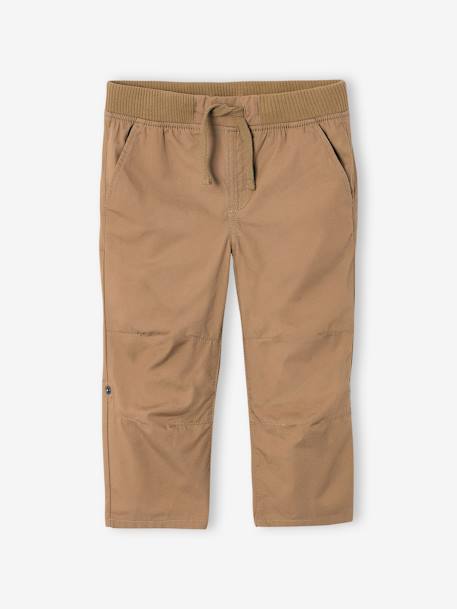 Pantacourt léger retroussable en bermuda garçon beige 1 - vertbaudet enfant 