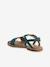 Sandales cuir fille collection maternelle JAUNE CLAIR METALLISE+marron+marron imprimé+turquoise 18 - vertbaudet enfant 