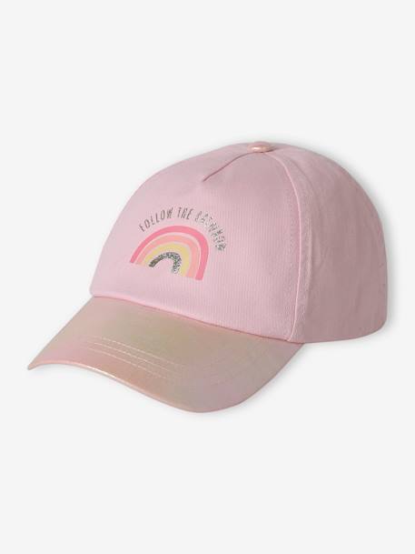 Casquette « Arc-en-ciel » fille rose pâle 2 - vertbaudet enfant 
