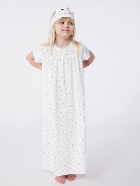 Chemise de nuit et tiare enfant blanc 4 - vertbaudet enfant 