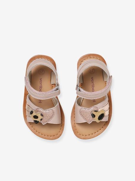 Sandales scratchées en cuir bébé lot rose 4 - vertbaudet enfant 