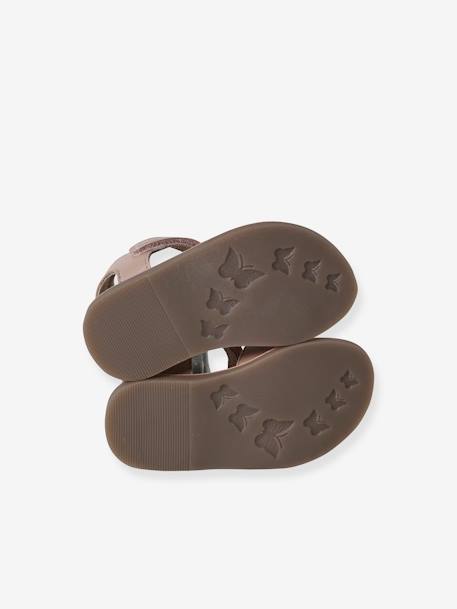 Sandales scratchées en cuir bébé lot rose 5 - vertbaudet enfant 