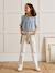Chemise fille en gaze - coton biologique bleu jean+vert sauge 7 - vertbaudet enfant 